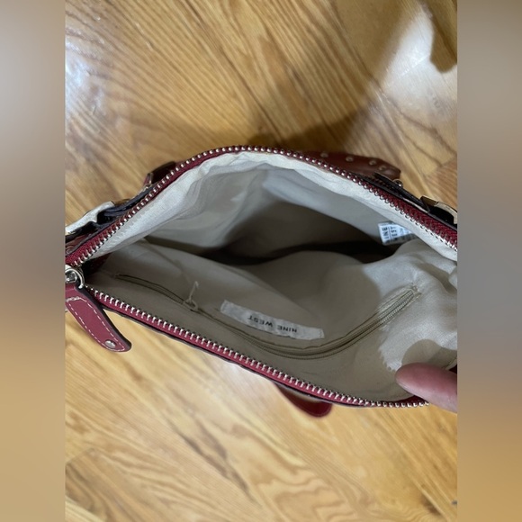 Nine West Crossbody Red Studded - Picture 6 of 11